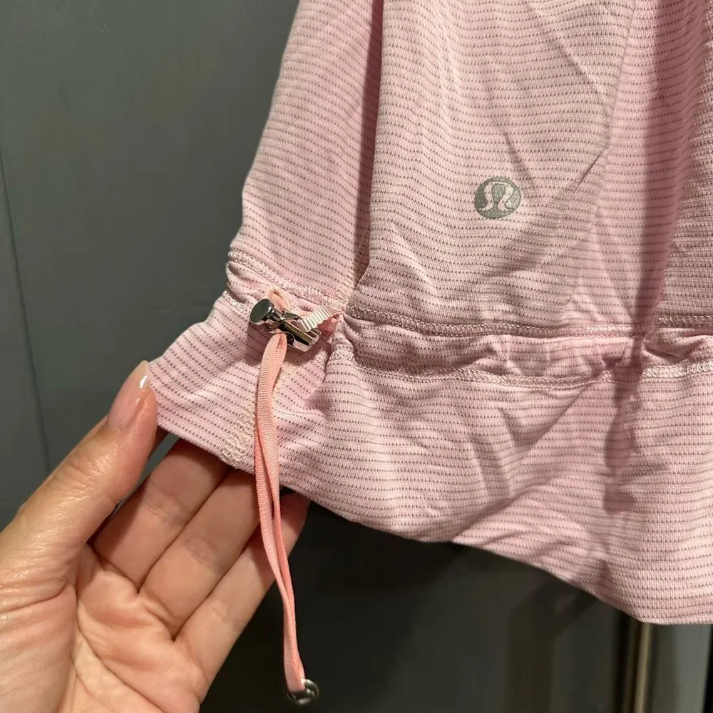 Lululemon Rest Less Tank in Heathered Barely Pink/Wamo Cam 10